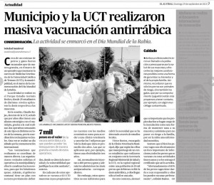 29-09-13 UCT y municipio realizan vacunacion