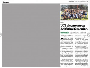 29-10-13 UCT vicecampeona de futbol femenino