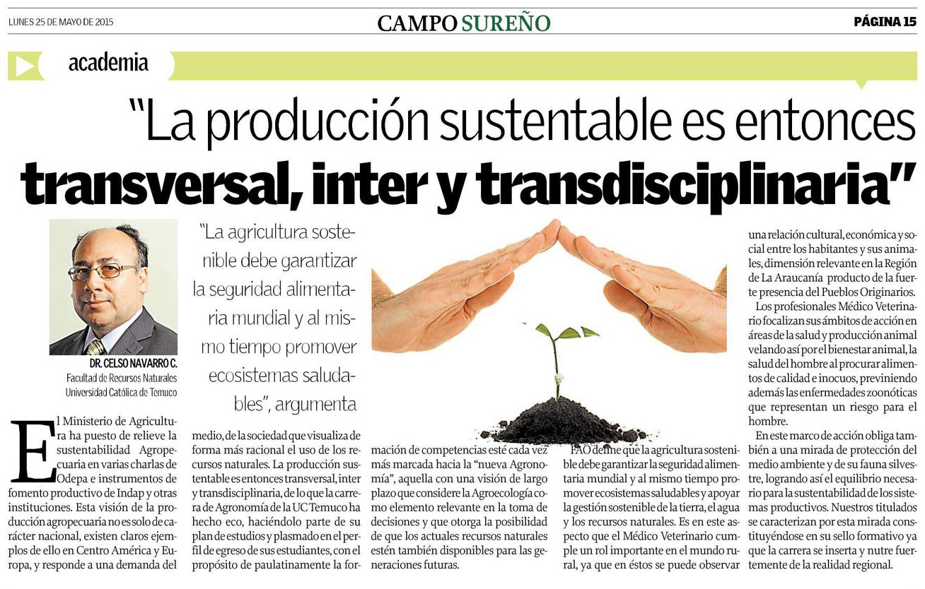 25-05-2015 Campo Sureño produccion sustentable